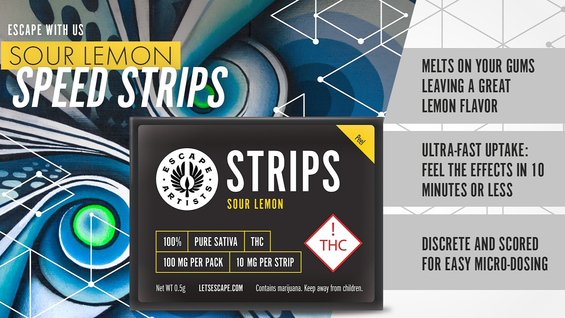 50% OFF ESCAPE ARTISTS LEMON OR PEPPERMINT STRIPS